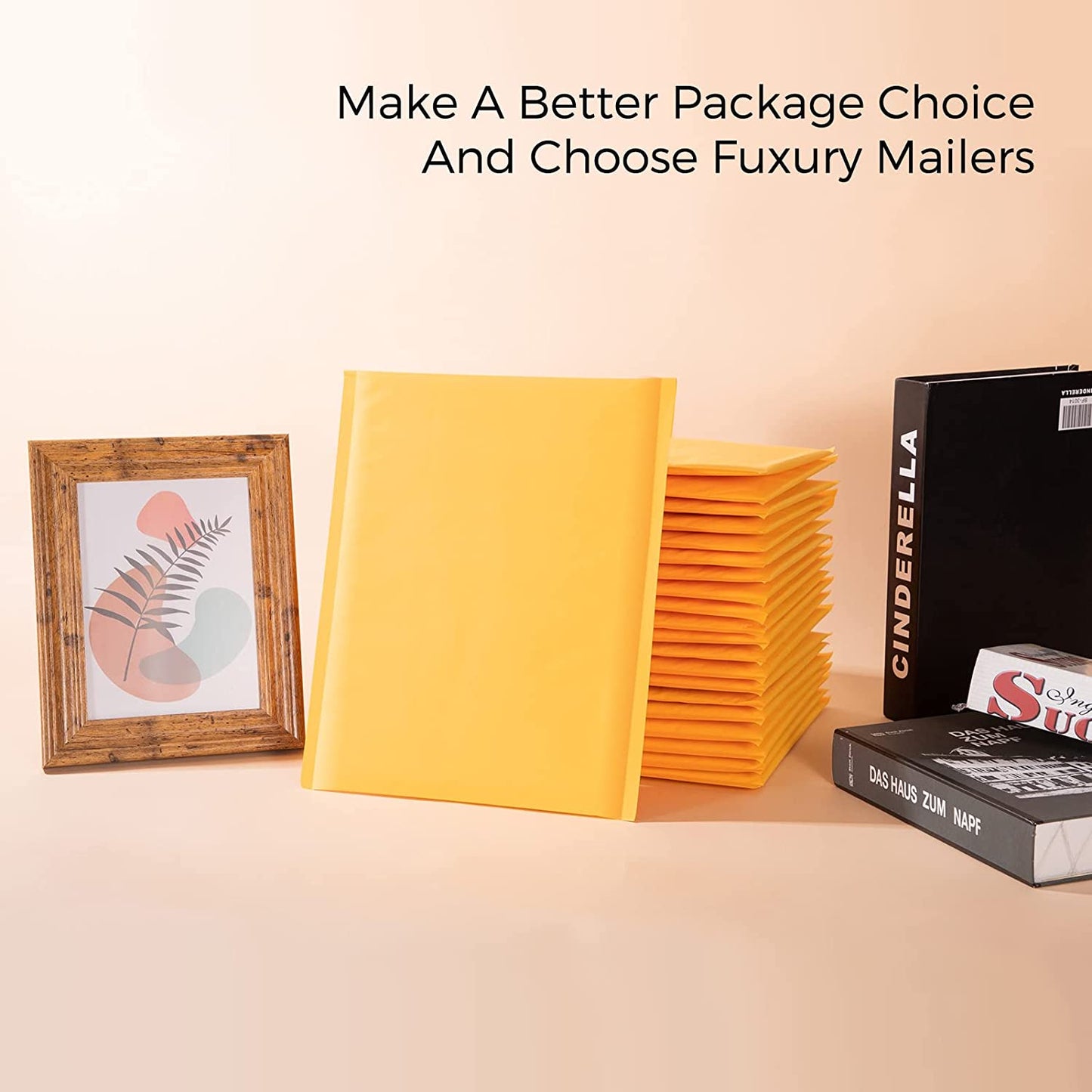 8.5x12 Kraft Bubble-Mailer Padded Envelope | Yellow