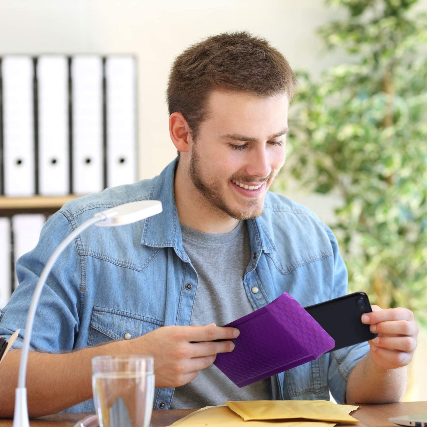 8.5x12 Bubble-Mailer Padded Envelope | Purple