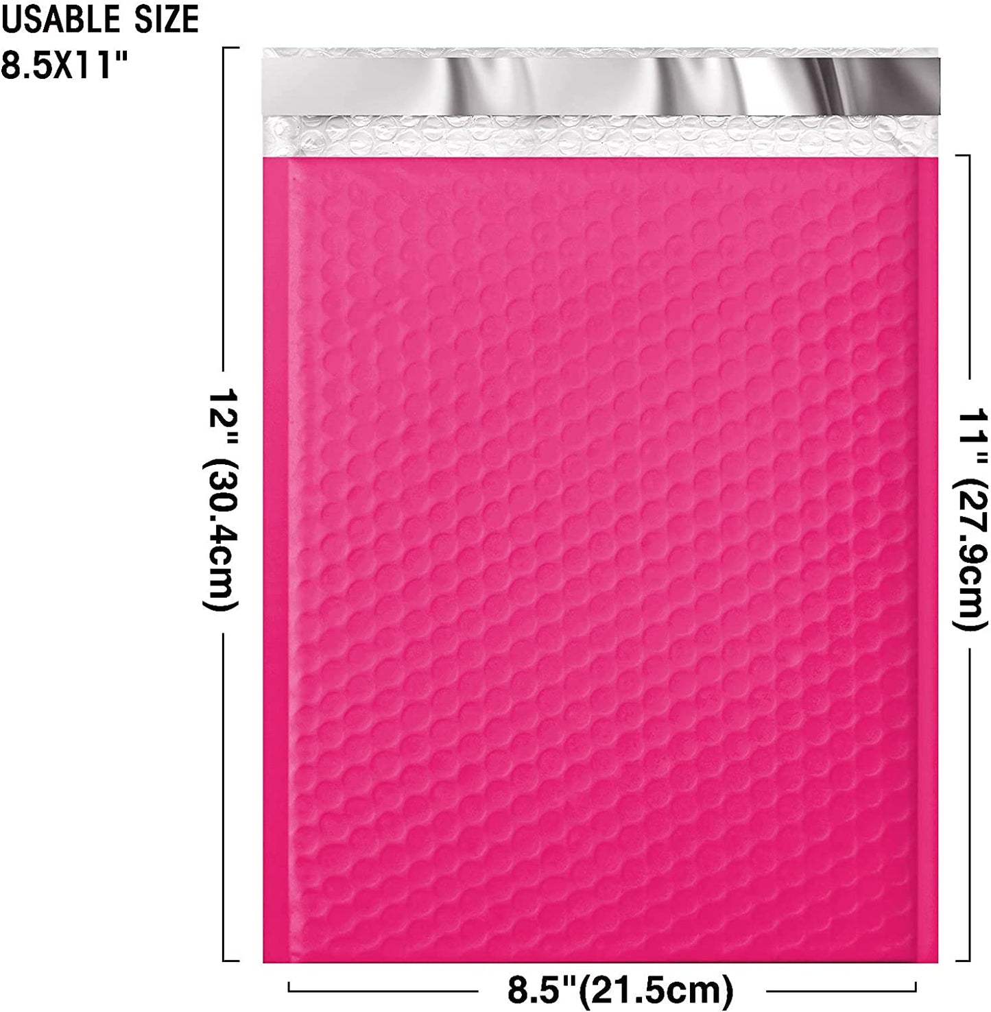8.5x12 Bubble-Mailer Padded Envelope | Hot Pink
