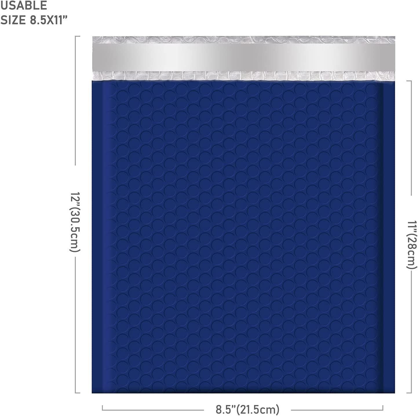 8.5x12 Bubble-Mailer Padded Envelope | Navy Blue