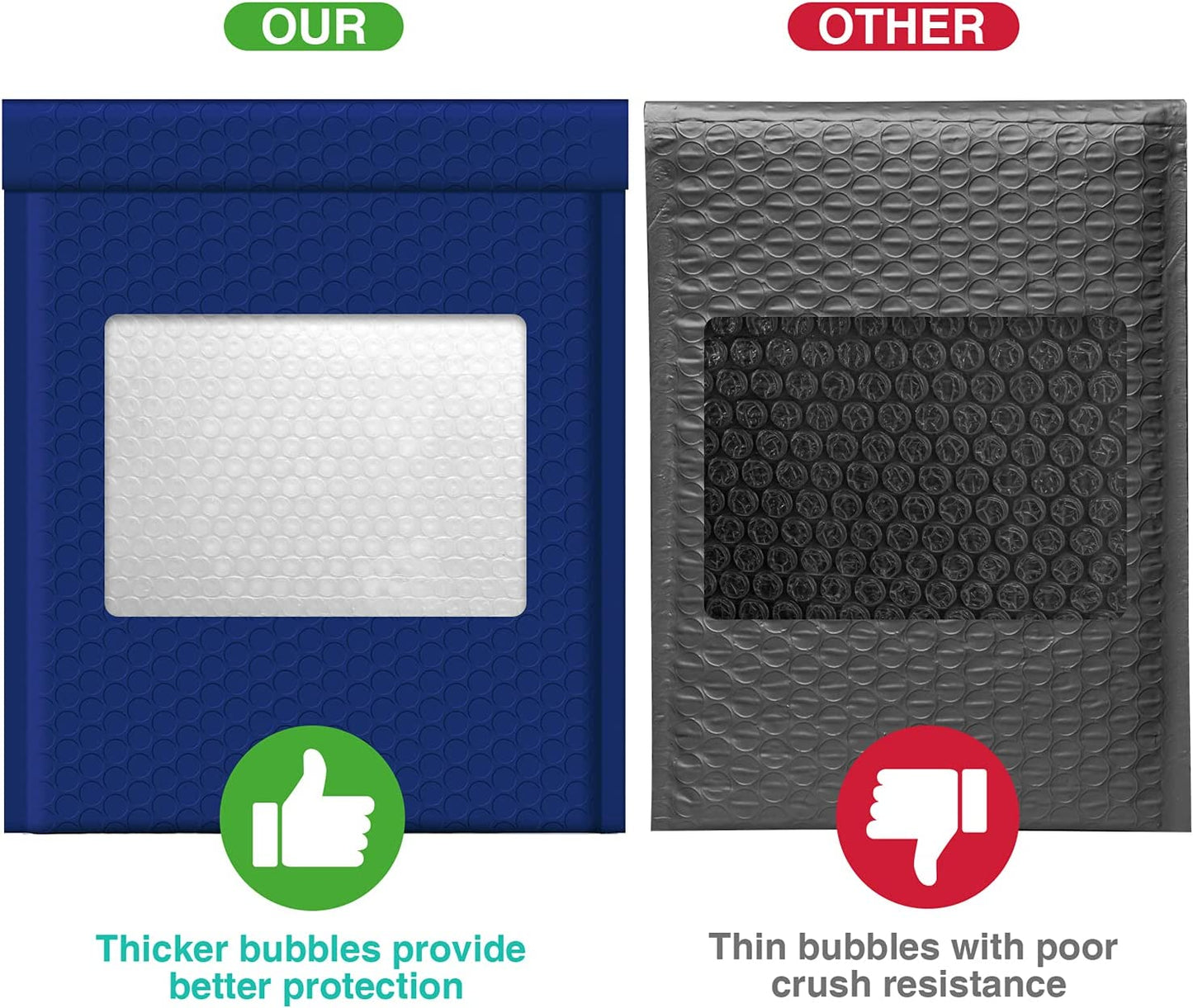 8.5x12 Bubble-Mailer Padded Envelope | Navy Blue