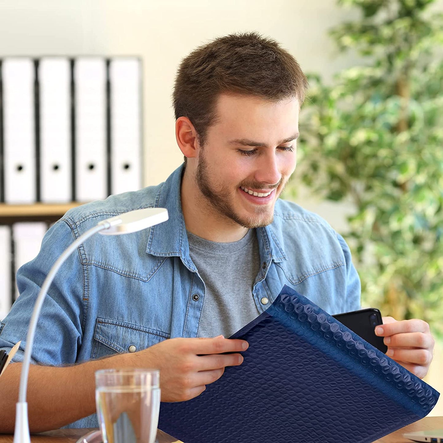 8.5x12 Bubble-Mailer Padded Envelope | Navy Blue
