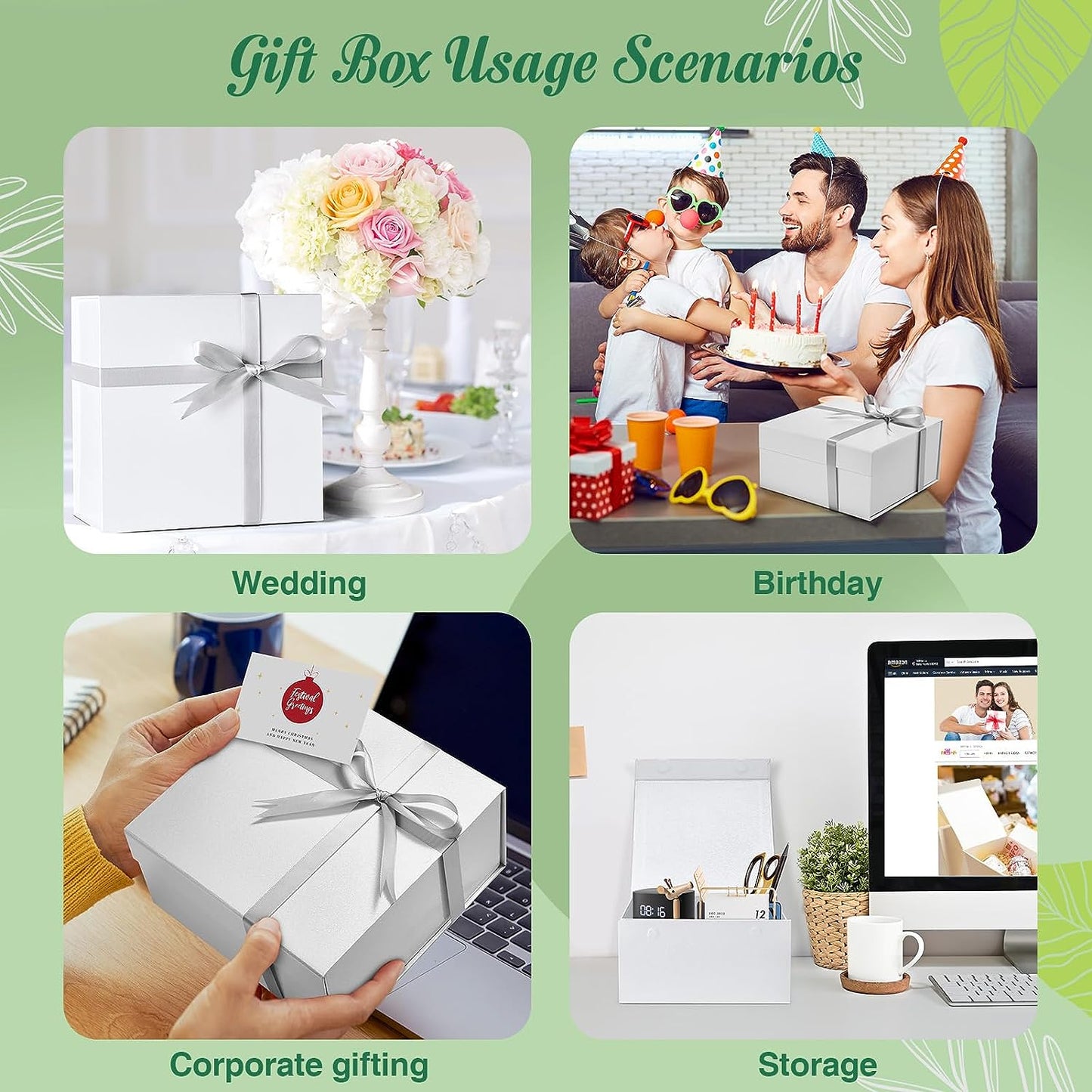 8x8x4 Inch Magnetic Gift Boxes