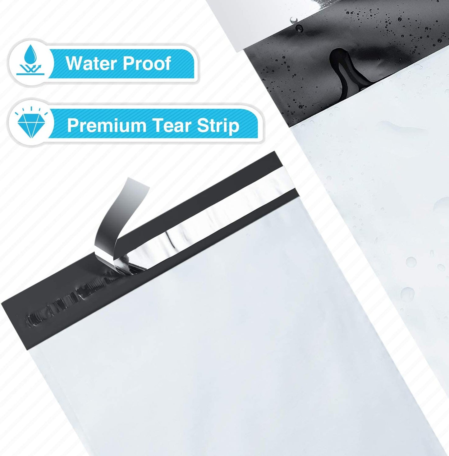 9x12 Poly-Mailer Envelope Shipping Bags | White