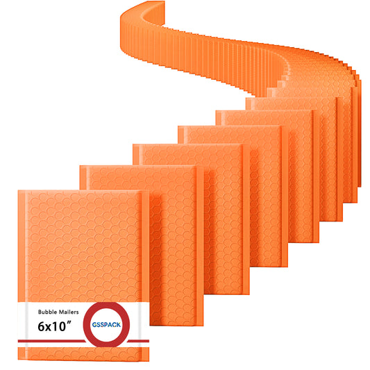 GSSPACK 6x10 Bubble-Mailer Padded Envelope | Orange