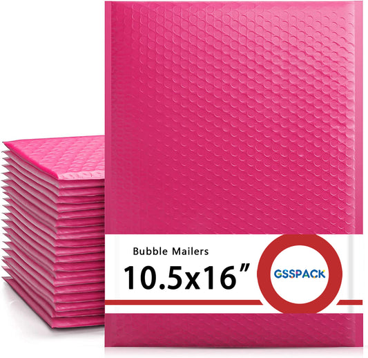 GSSPACK 10.5x16 Bubble-Mailer Padded Envelope | Hot Pink