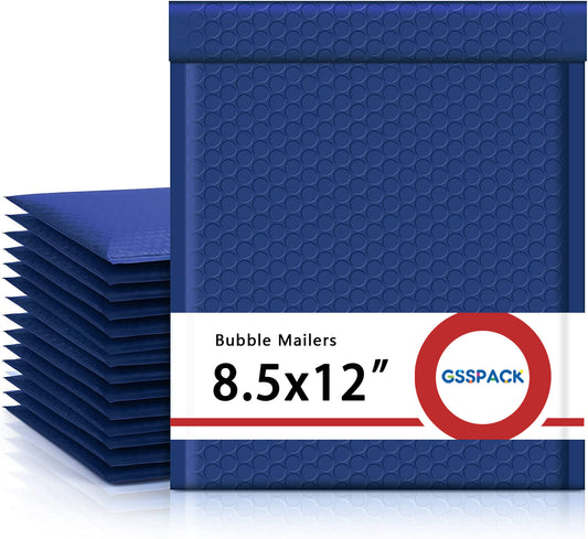 GSSPACK 8.5x12 Bubble-Mailer Padded Envelope | Navy Blue