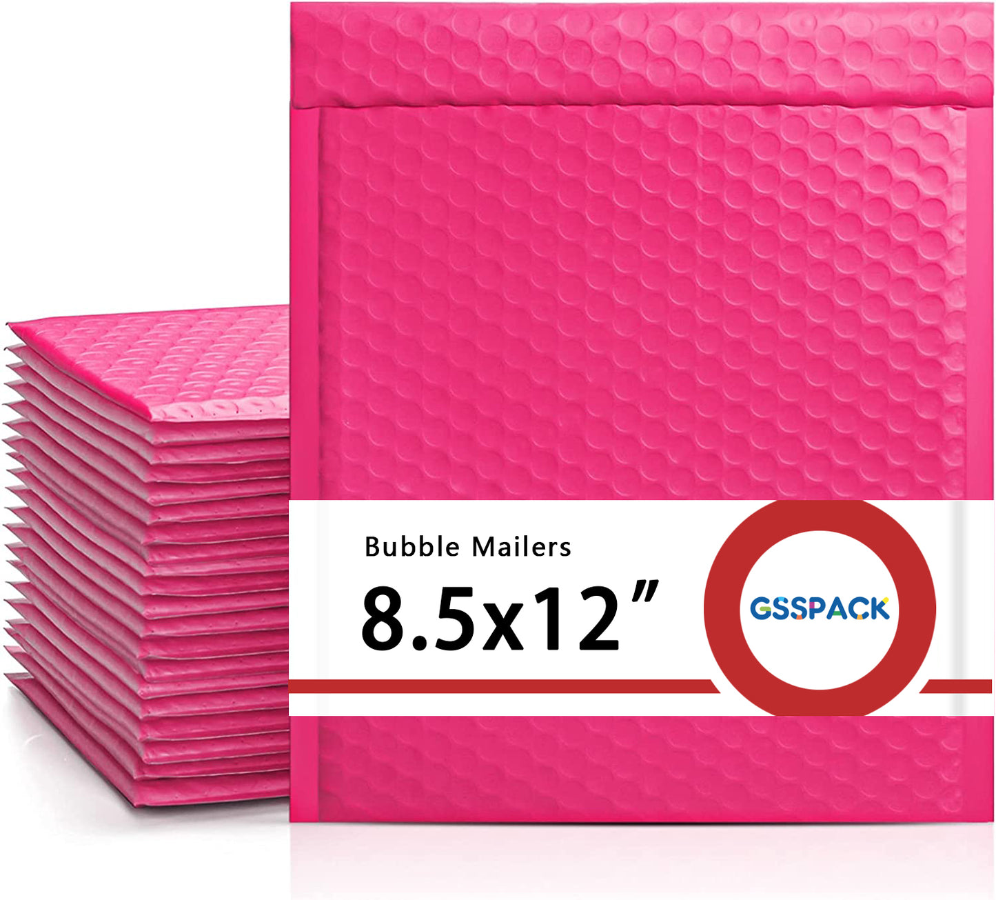 GSSPACK 8.5x12 Bubble-Mailer Padded Envelope | Hot Pink