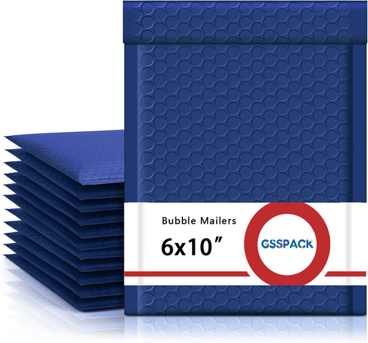 GSSPACK 6x10 Bubble-Mailer Padded Envelope | Navy blue