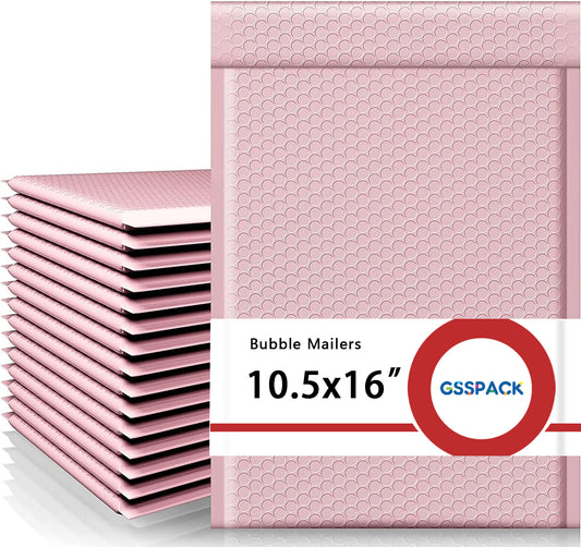 GSSPACK 10.5x16 Bubble-Mailer Padded Envelope | Sakura Pink