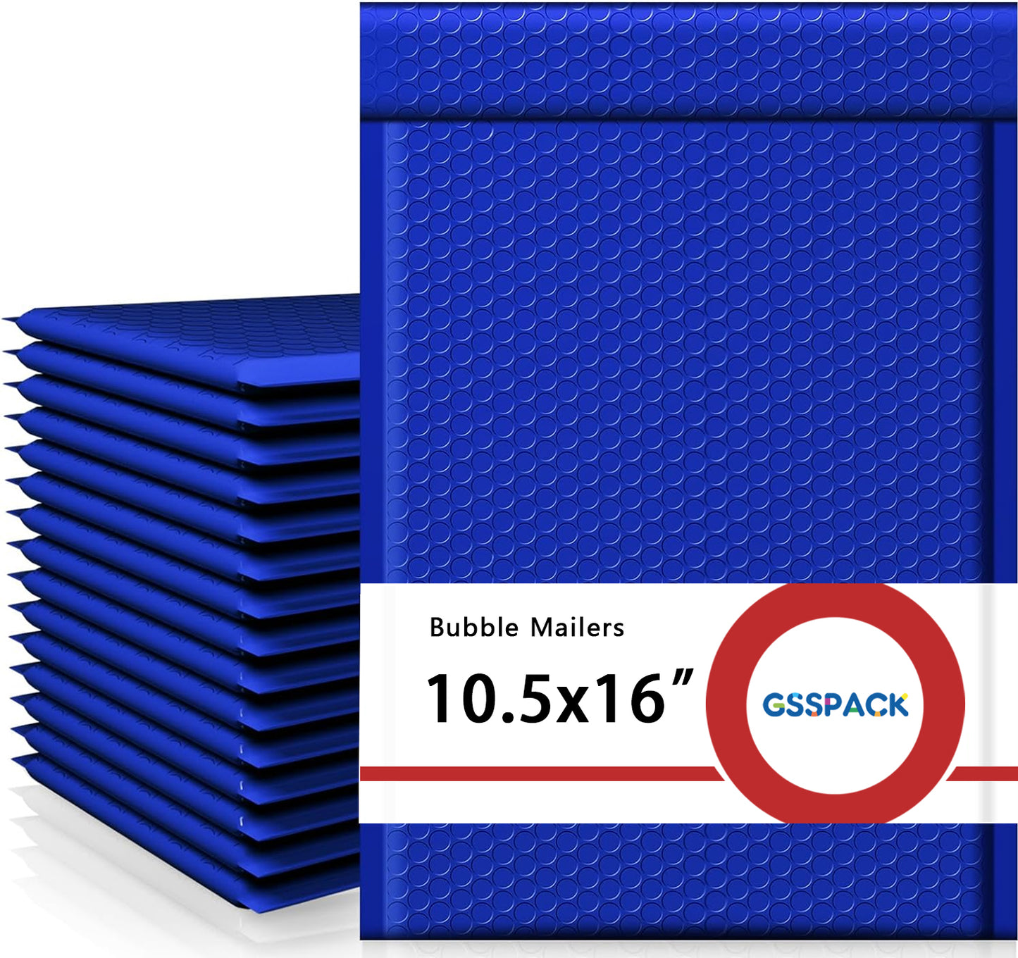 GSSPACK 10.5x16 Bubble-Mailer Padded Envelope | Royal Blue