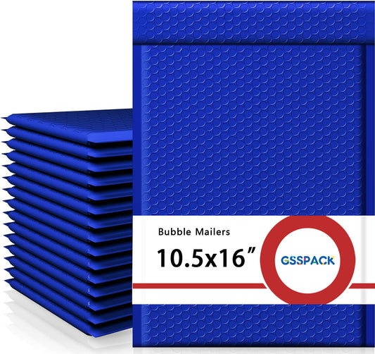 GSSPACK 10.5x16 Bubble-Mailer Padded Envelope | Royal Blue