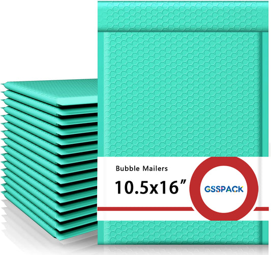 GSSPACK 10.5x16 Bubble-Mailer Padded Envelope | Teal
