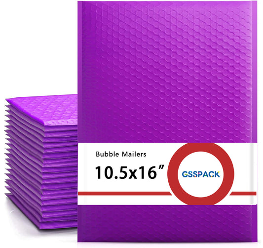 GSSPACK 10.5x16 Bubble-Mailer Padded Envelope | Purple