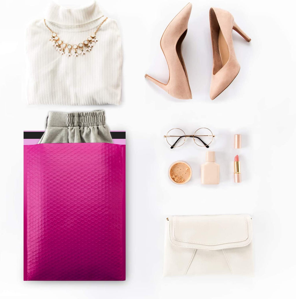 10.5x16 Bubble-Mailer Padded Envelope | Hot Pink