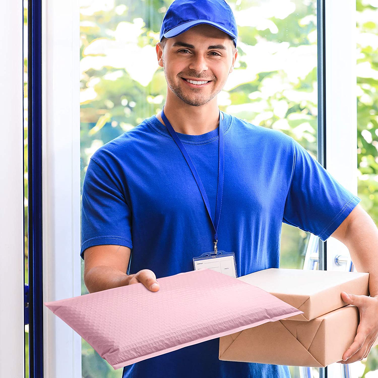 10.5x16 Bubble-Mailer Padded Envelope | Sakura Pink