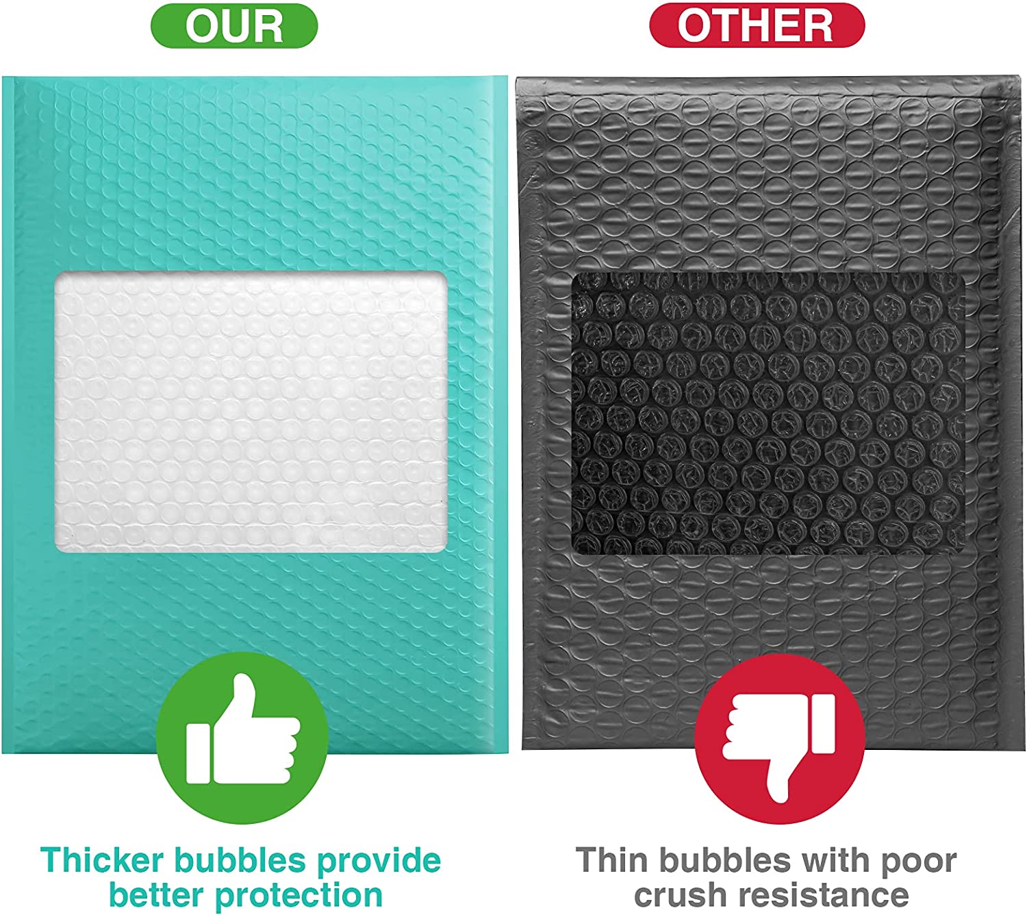 10.5x16 Bubble-Mailer Padded Envelope | Teal