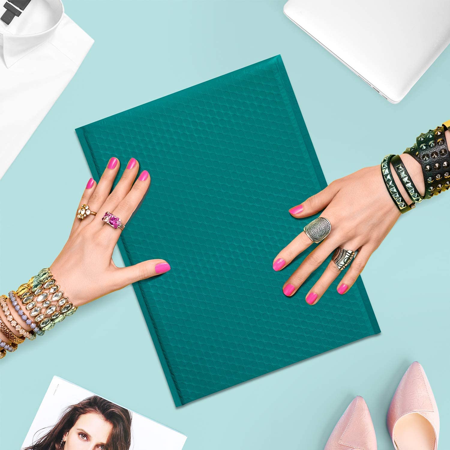 10.5x16 Bubble-Mailer Padded Envelope | Forest Green