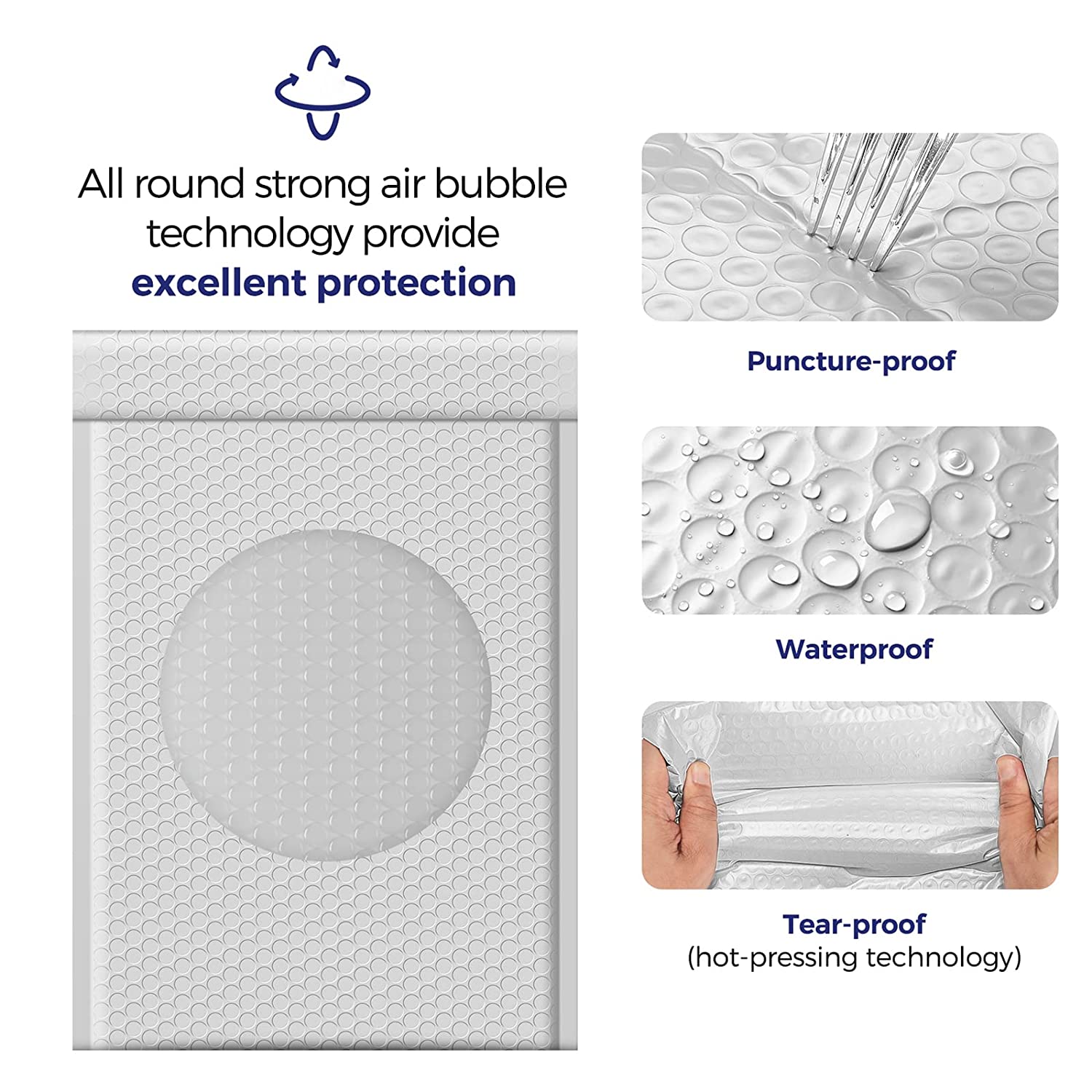 10.5x16 Bubble-Mailer Padded Envelope | White