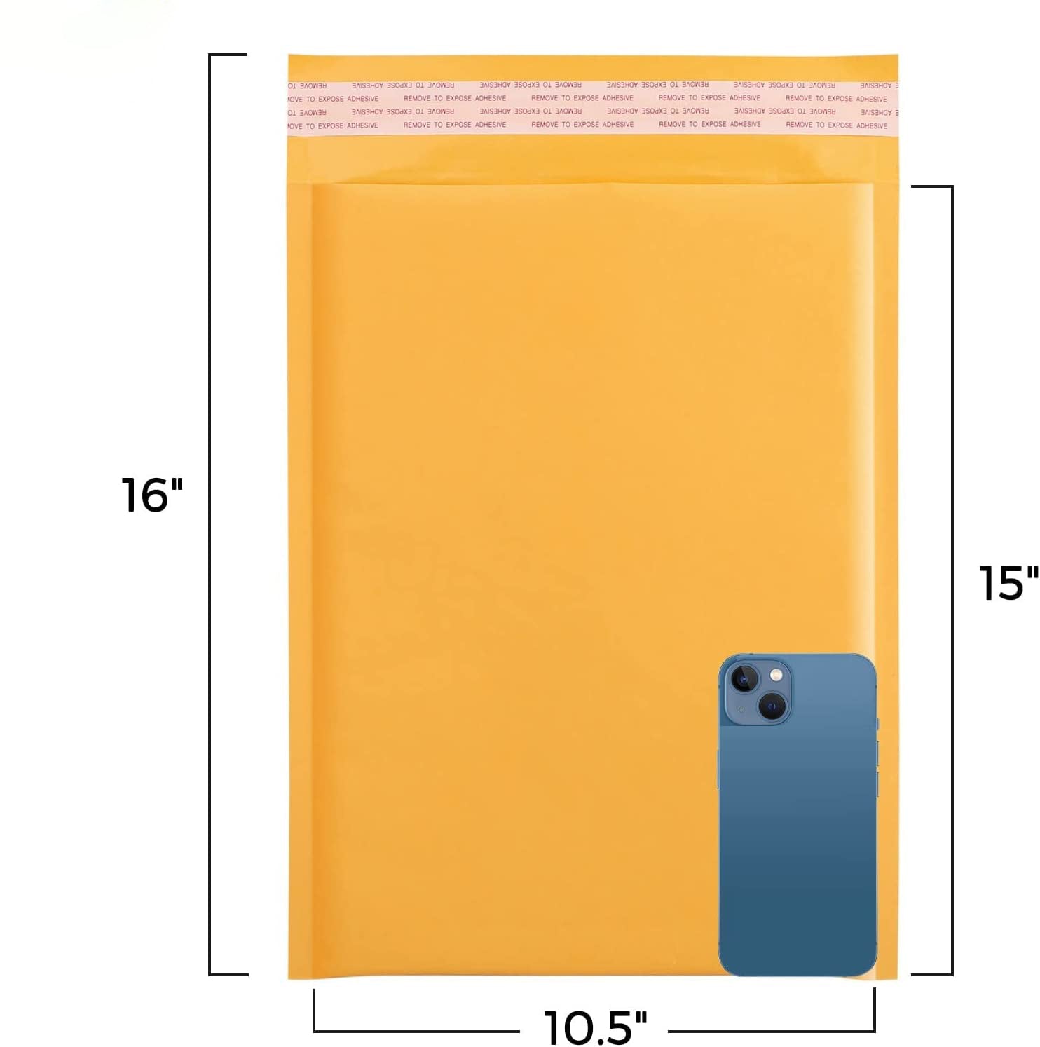 10.5x16 Kraft Bubble-Mailer Padded Envelope Yellow