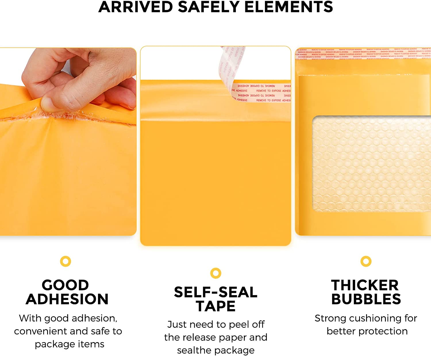 10.5x16 Kraft Bubble-Mailer Padded Envelope Yellow