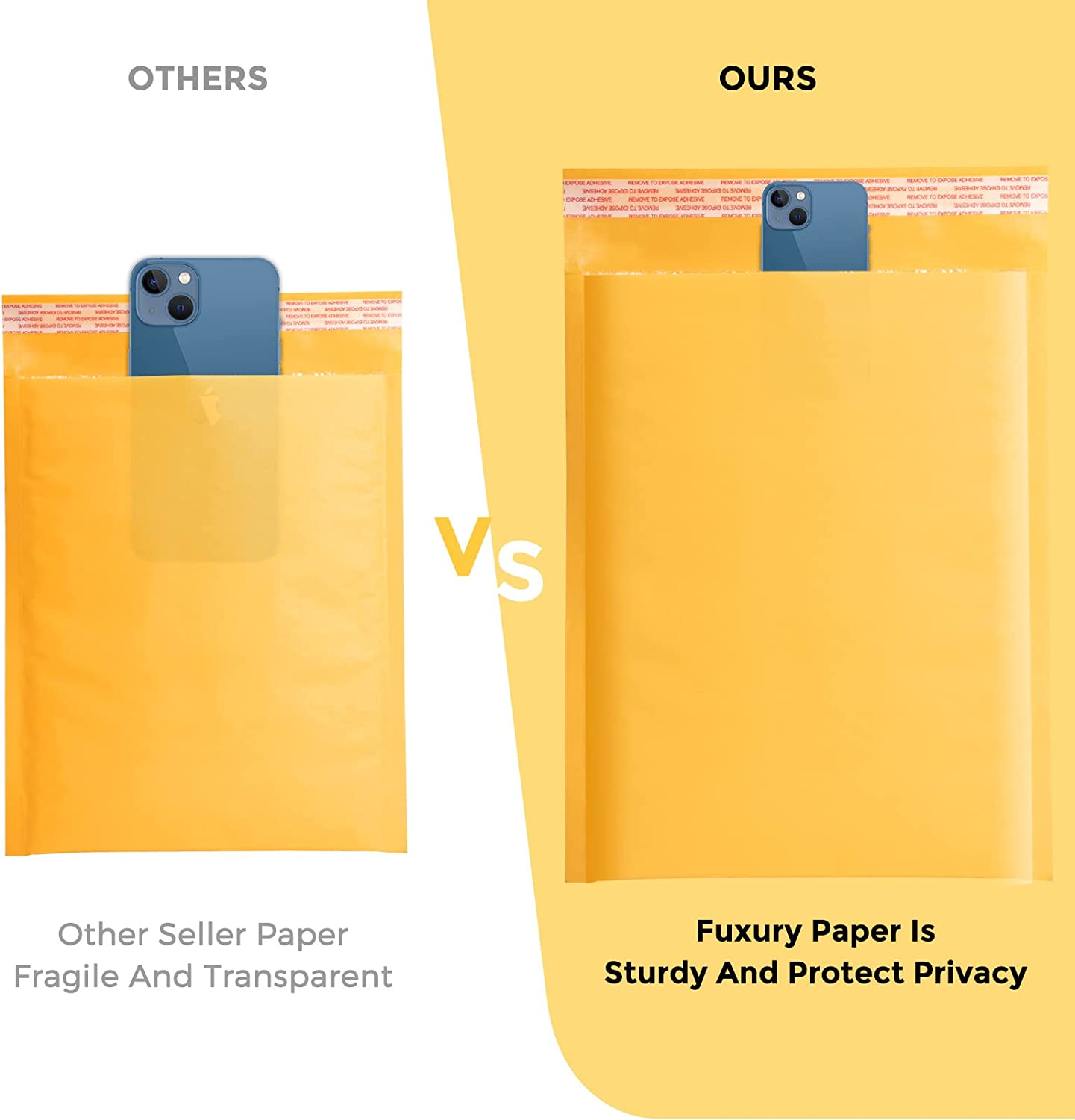 10.5x16 Kraft Bubble-Mailer Padded Envelope Yellow