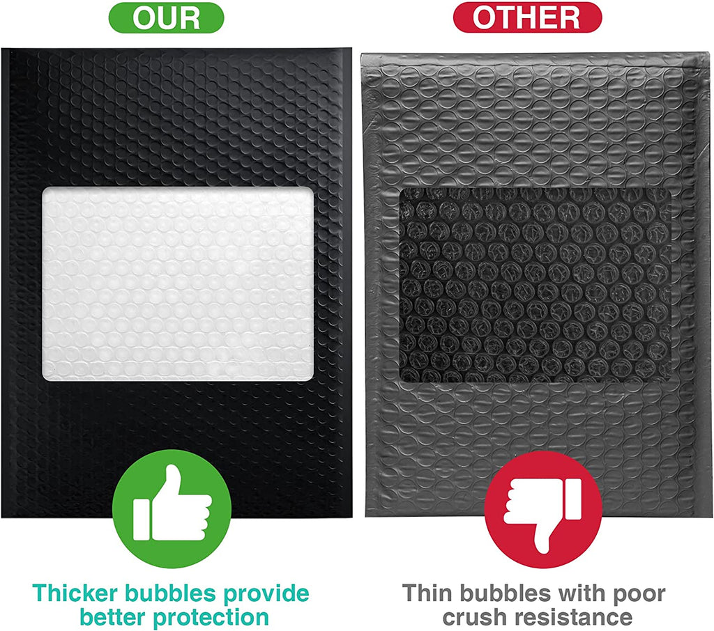 10.5x16 Bubble-Mailer Padded Envelope | Black