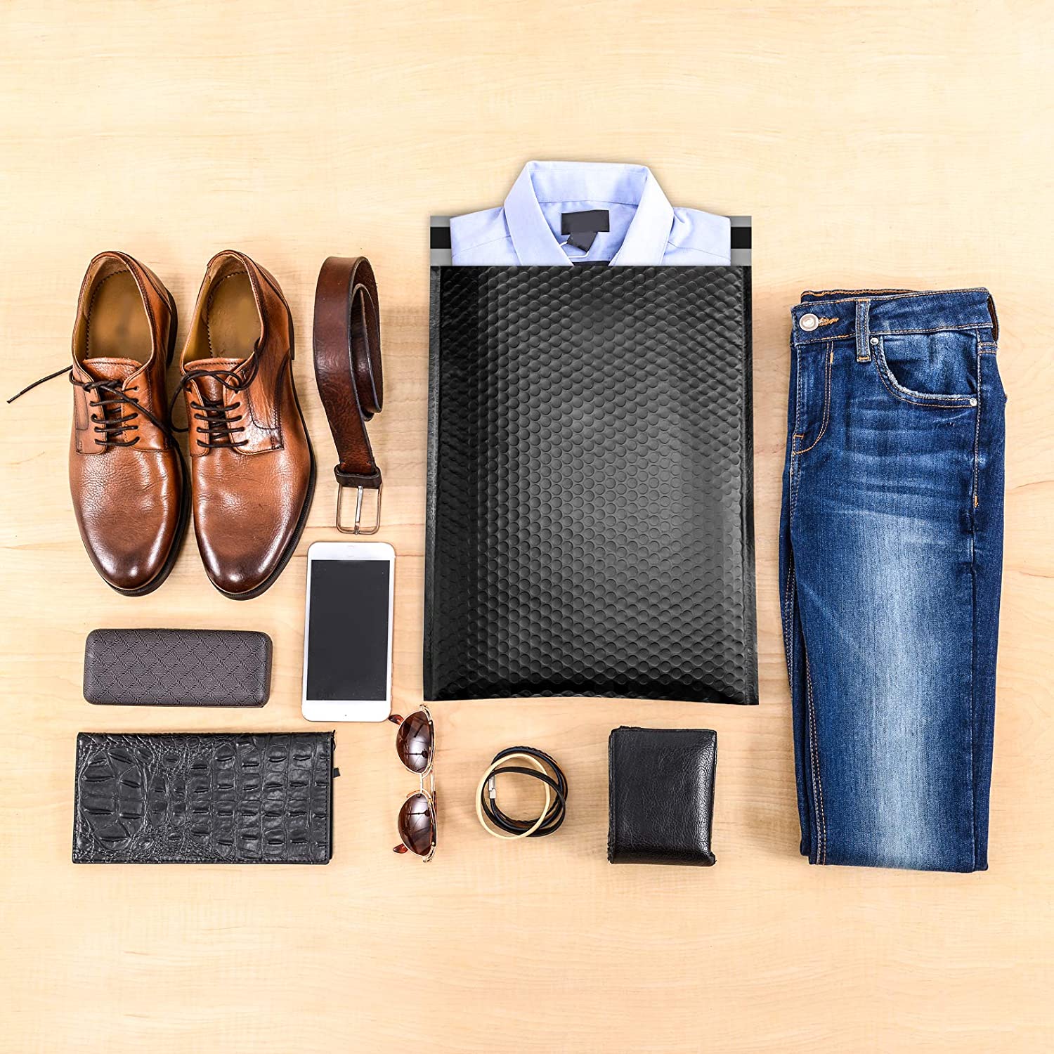 10.5x16 Bubble-Mailer Padded Envelope | Black