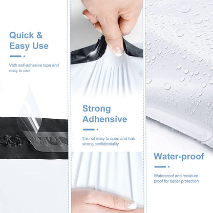 10x13 Poly-Mailer Envelope Shipping Bags | White