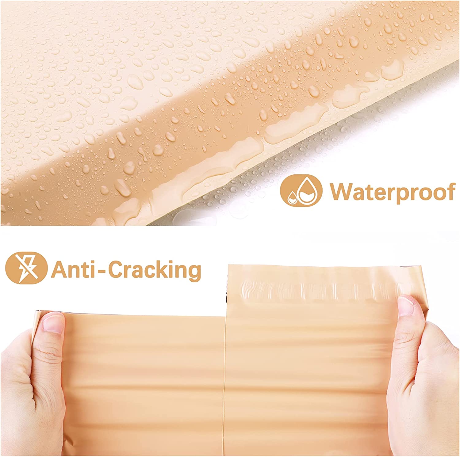 10x13 Poly-Mailer Envelope Shipping Bags | Beige