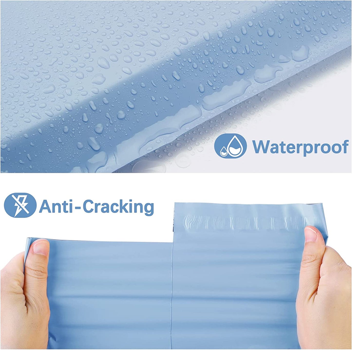 10x13 Poly-Mailer Envelope Shipping Bags | Haze Blue