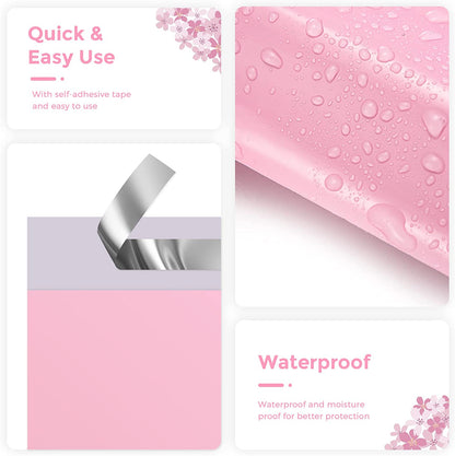 10x13 Poly-Mailer Envelope Shipping Bags | Sakura Pink