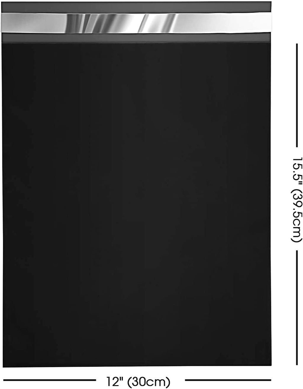 12x15.5 Poly-Mailer Envelope Shipping Bags | Black