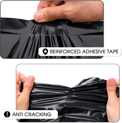 12x15.5 Poly-Mailer Envelope Shipping Bags | Black