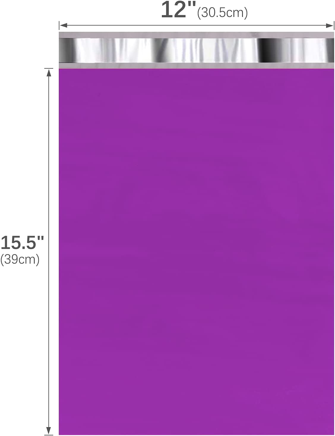 12x15.5 Poly-Mailer Envelope Shipping Bags | Purple