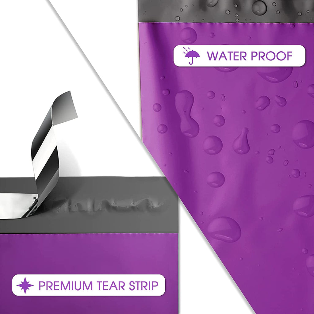 12x15.5 Poly-Mailer Envelope Shipping Bags | Purple