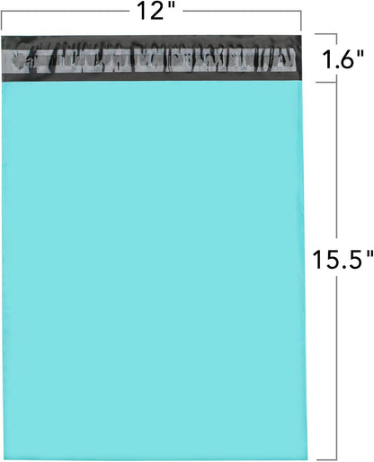 12x15.5 Poly-Mailer Envelope Shipping Bags | Teal