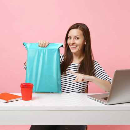 12x15.5 Poly-Mailer Envelope Shipping Bags | Teal