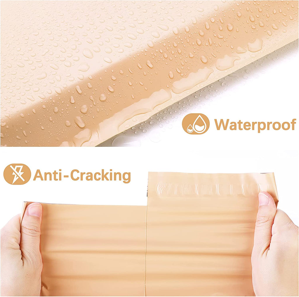 12x15.5 Poly-Mailer Envelope Shipping Bags | Beige