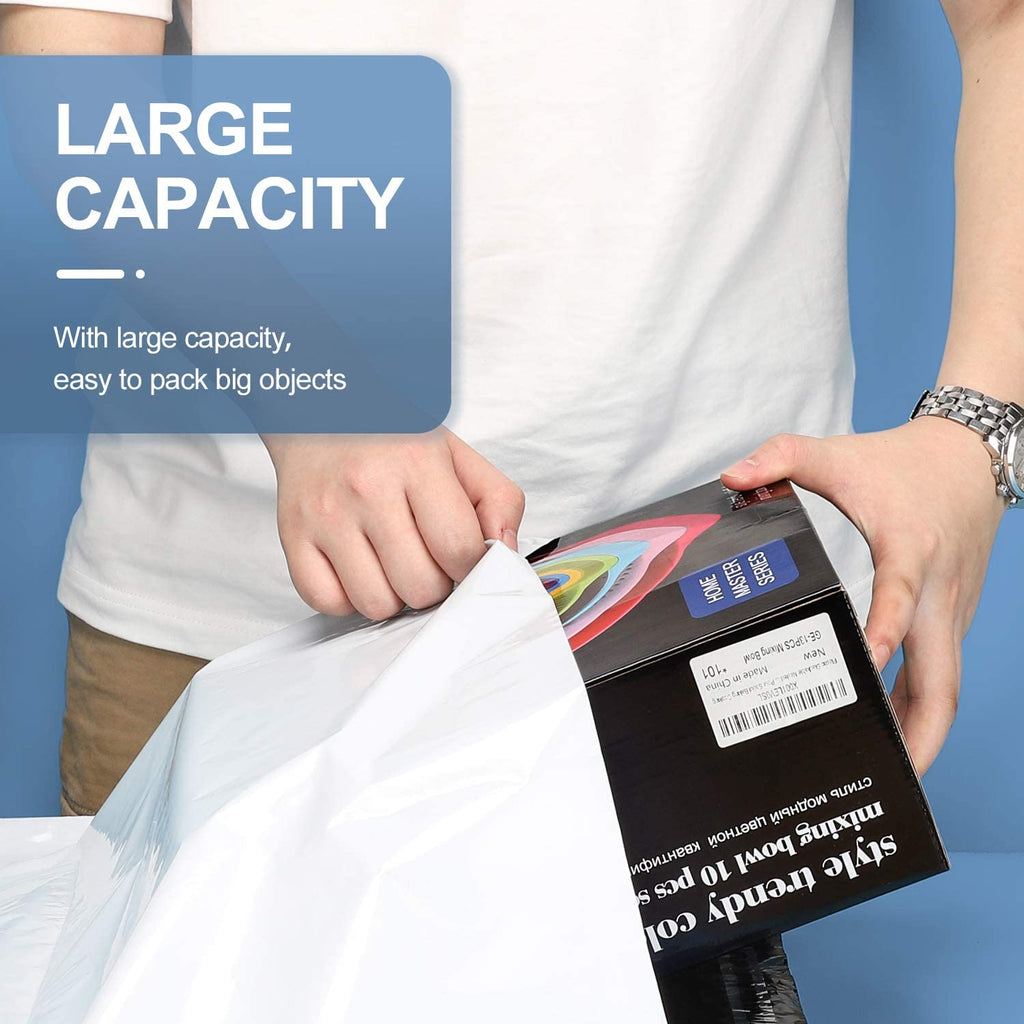 12x15.5 Poly-Mailer Envelope Shipping Bags | White