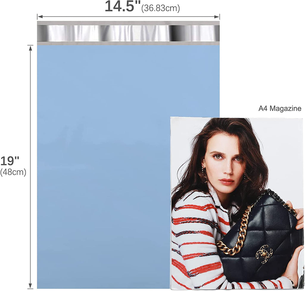 14.5x19 Poly-Mailer Envelope Shipping Bags | Haze Blue