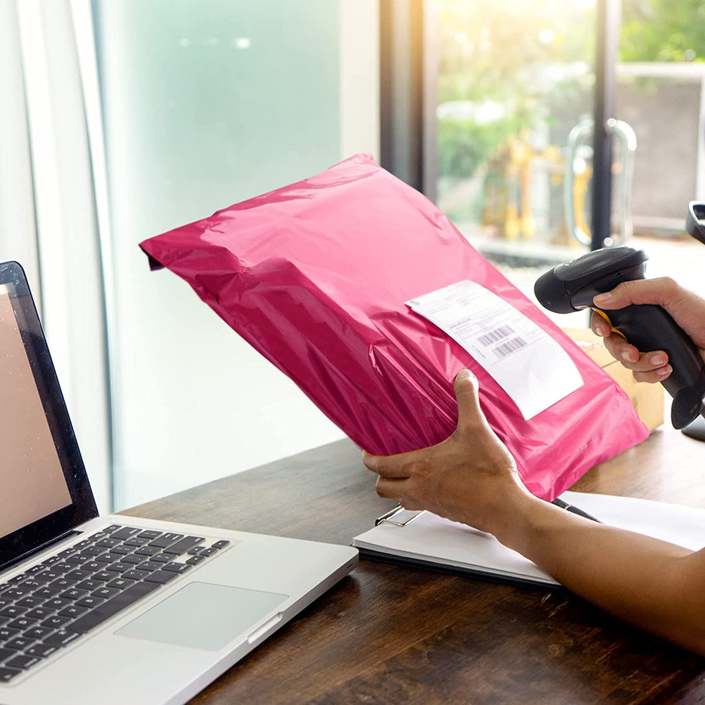 14.5x19 Poly-Mailer Envelope Shipping Bags | Pink