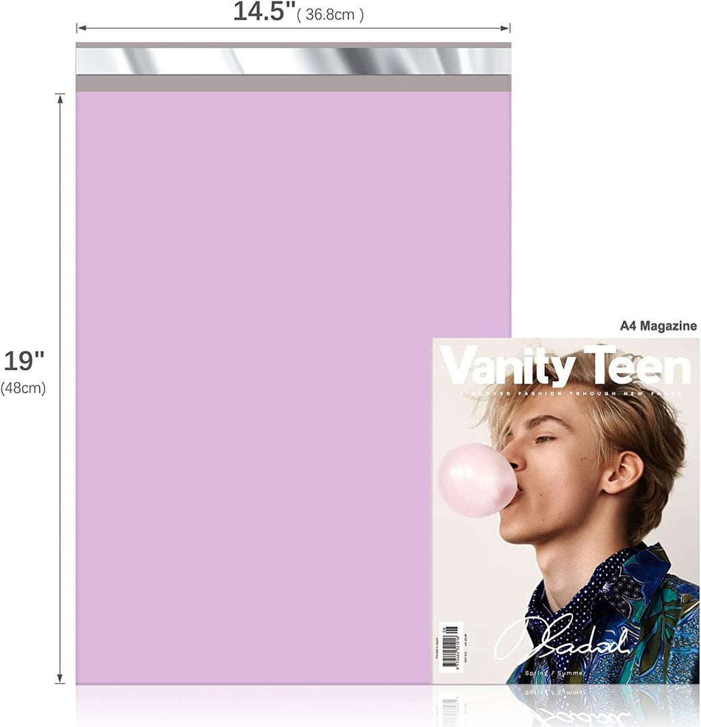 14.5x19 Poly-Mailer Envelope Shipping Bags | Light Purple