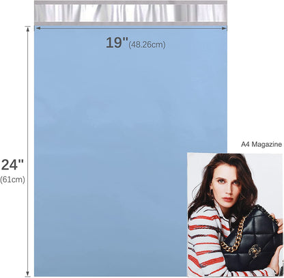 19x24 Poly-Mailer Envelope Shipping Bags | Haze Blue