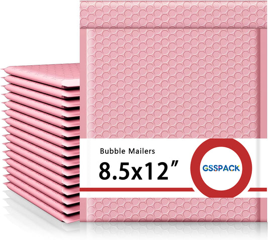 GSSPACK 8.5x12 Bubble-Mailer Padded Envelope | Sakura Pink