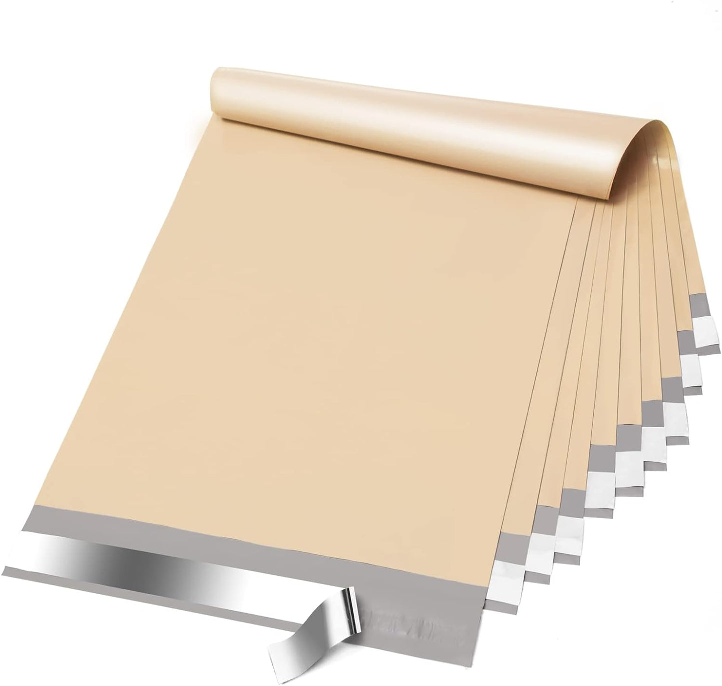 GSSPACK 10x13 Poly-Mailer-Umschlag-Versandtaschen | Beige