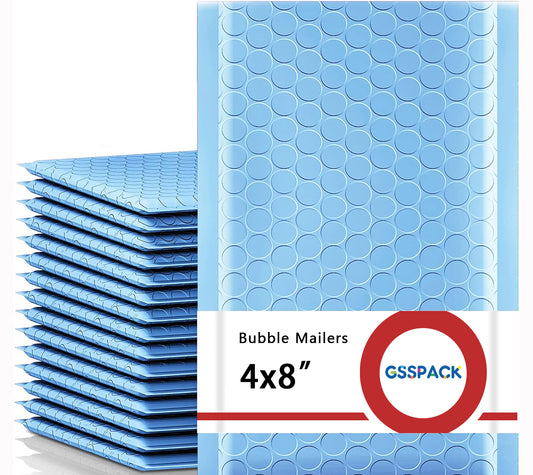 GSSPACK 4x8 Bubble-Mailer Padded Envelope | Blue