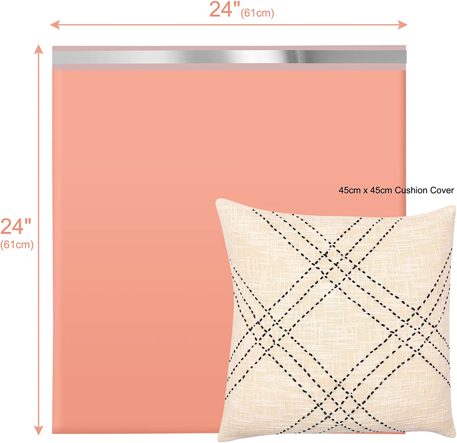 24x24 Poly-Mailer Envelope Shipping Bags | Peach Pink