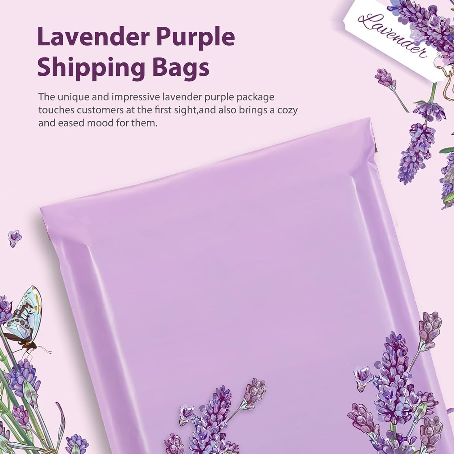 GSSPACK 19x24 Poly-Mailer Envelope Shipping Bags | Light Purple