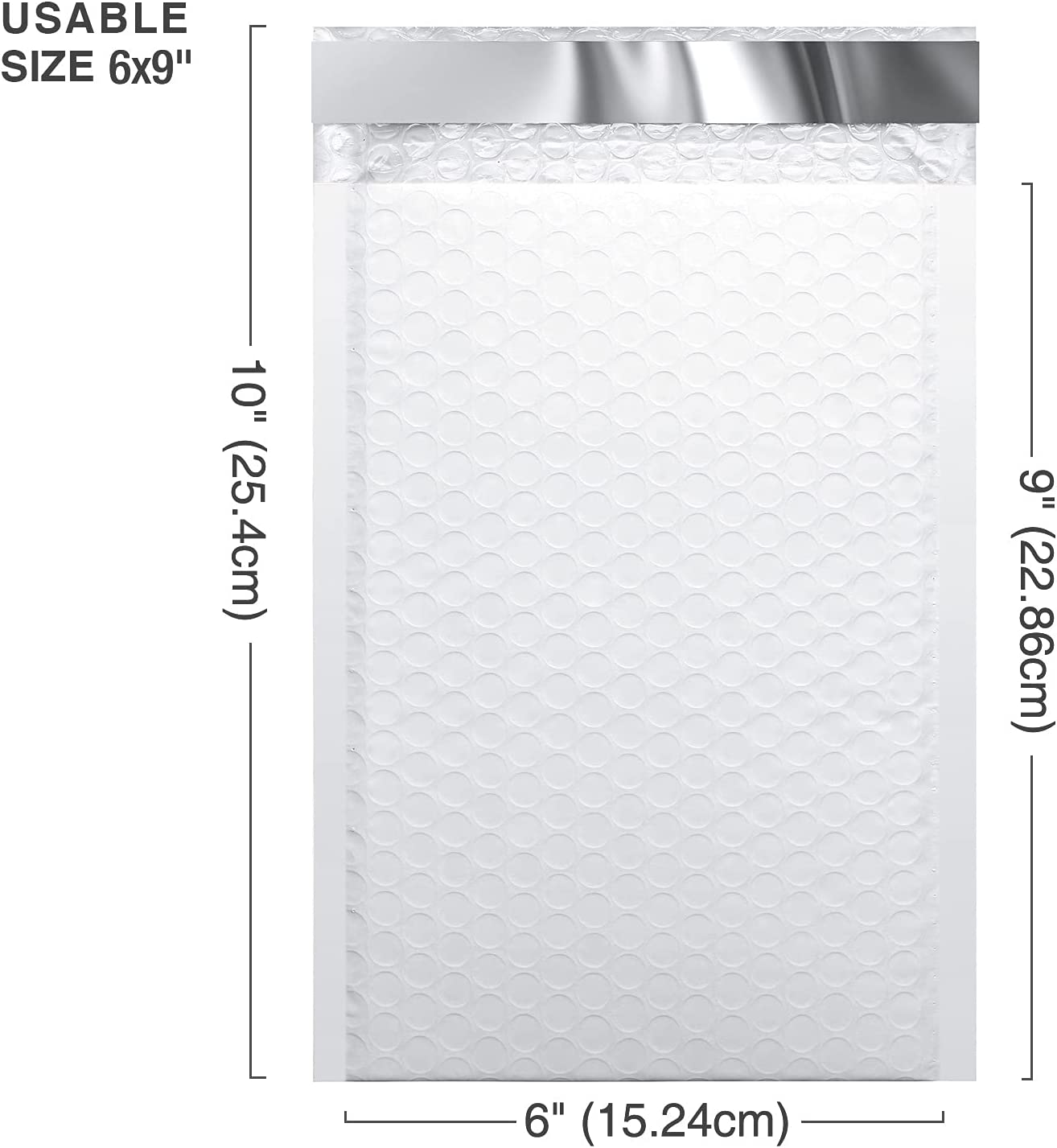 6x10 Bubble-Mailer Padded Envelope | White